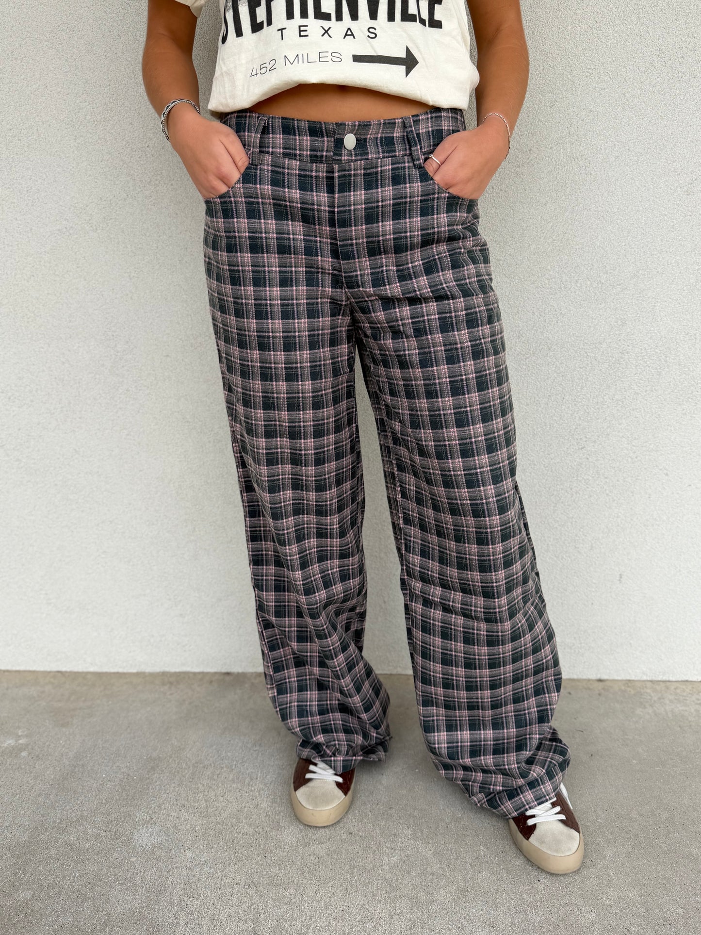 “Howdy” Plaid Trousers