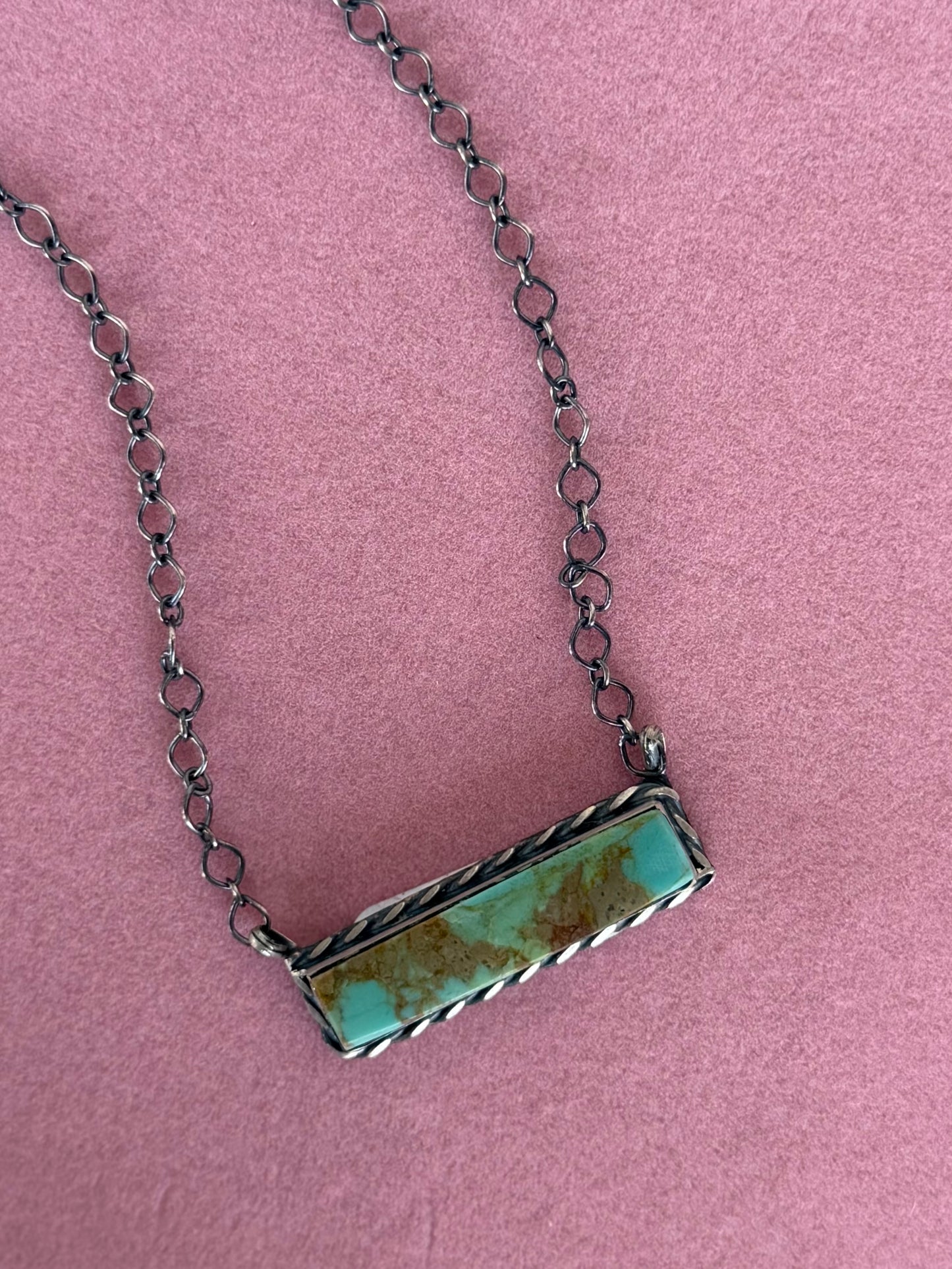#8 Turquoise Bar Necklace