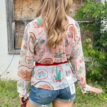 Blouse, The Wild West Chiffon Blouse