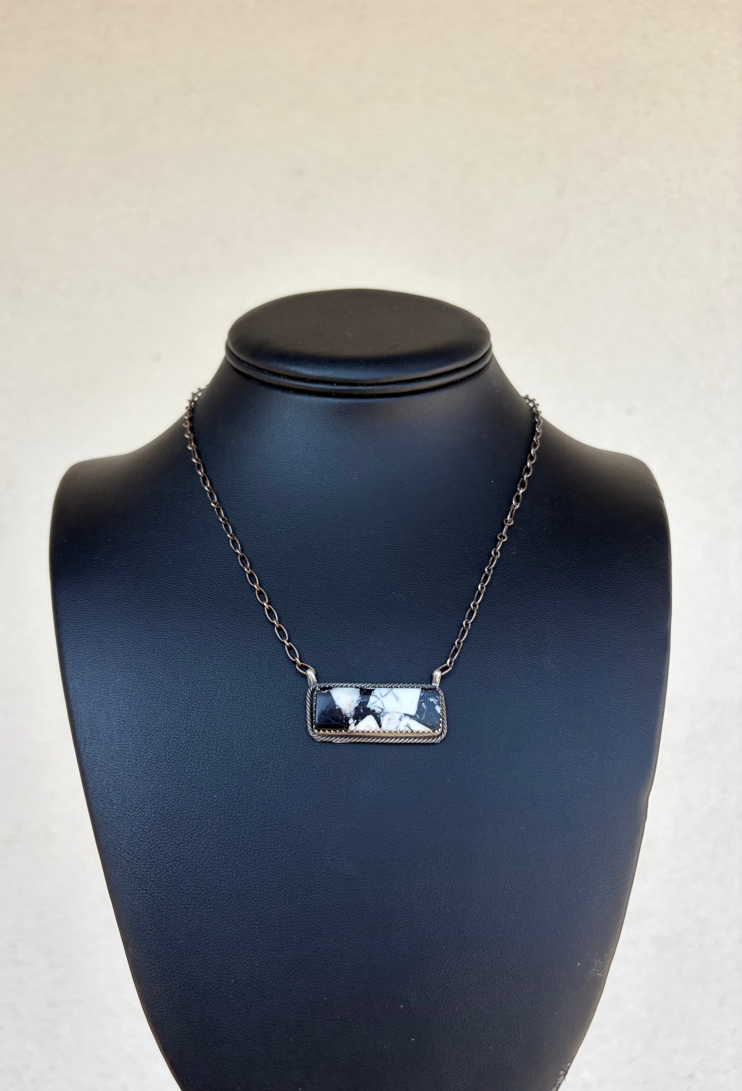 White Buffalo Bar Necklace
