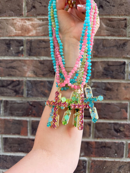 Crystal Cross Necklace