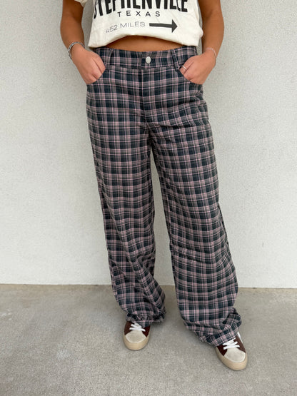 “Howdy” Plaid Trousers