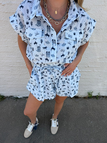 The Cowboy Cool Romper