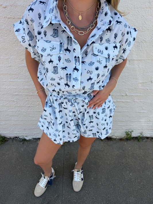The Cowboy Cool Romper