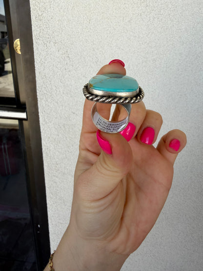 Big Turquoise Square Ring