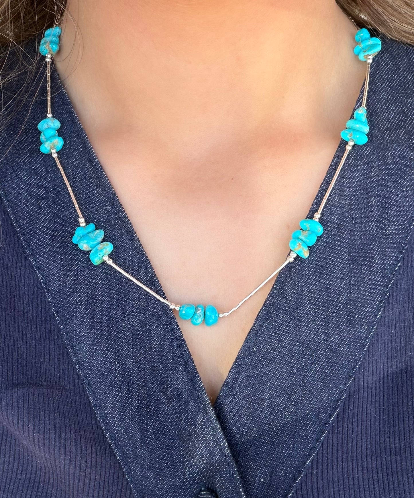 Liquid Silver Stacking Necklaces