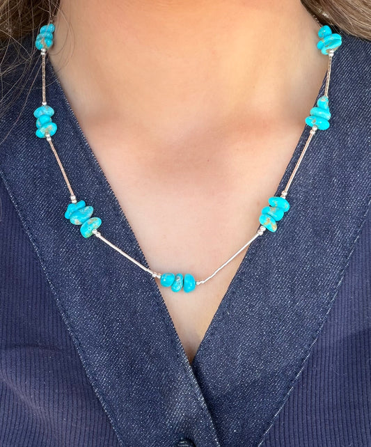 Liquid Silver Stacking Necklaces