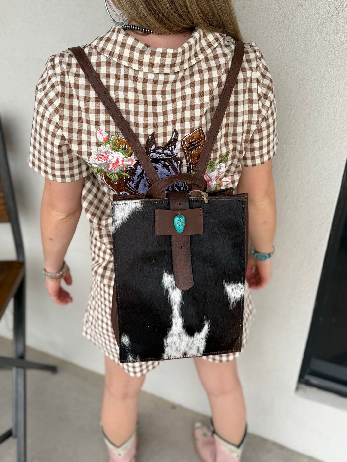 Two Bar West, Hair on Hide Backpack