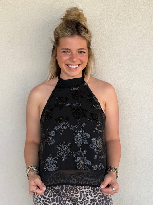 Sidney Sequin Halter