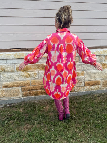Tie Dye Shirt Dress