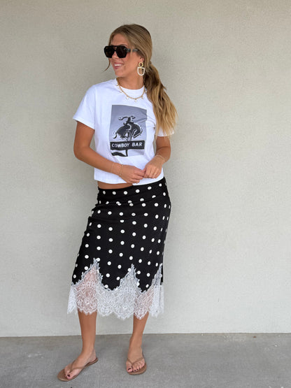 White Cowboy Bar Graphic Tee