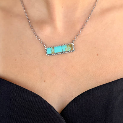Bar Necklace #8 Turquoise