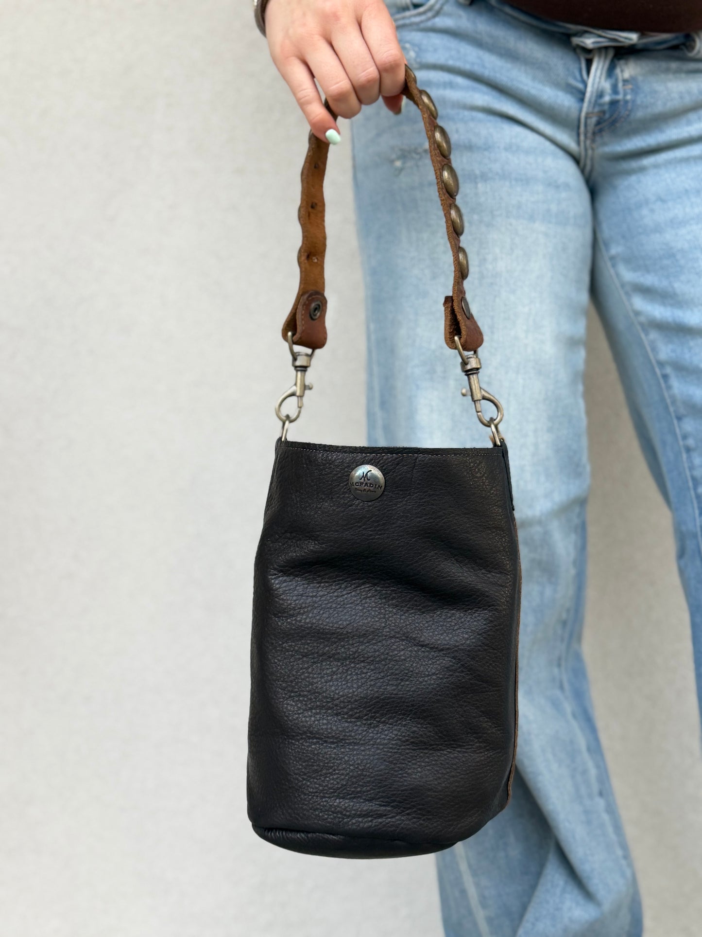 Two Bar West- Black and Brown Two Tone Large Bucket