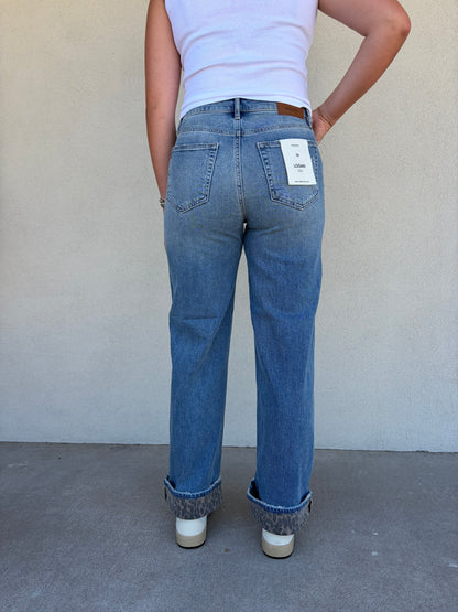 Leopard Logan Cuff Jeans