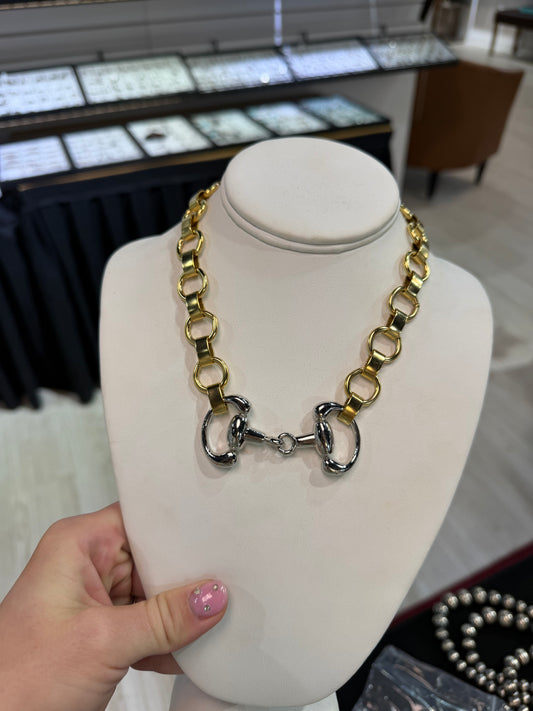 Snaffle Bit Necklace by Yochi