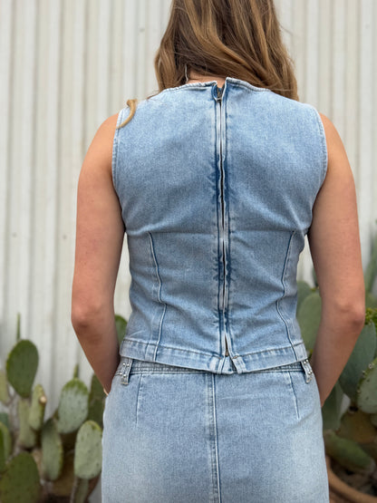 The Parker Denim Top