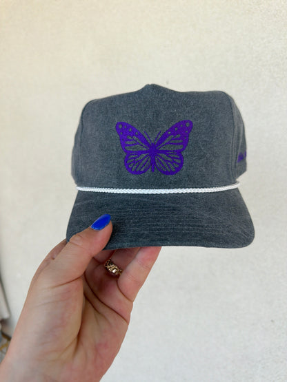 Purple Butterfly Cap