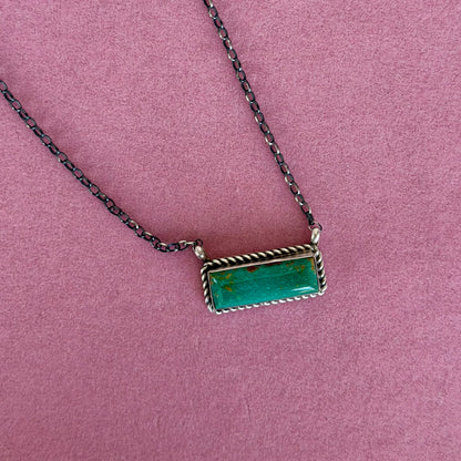 Kingman Turquoise Bar Necklace
