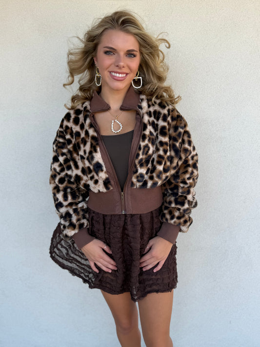 Jaylie Leopard Jacket
