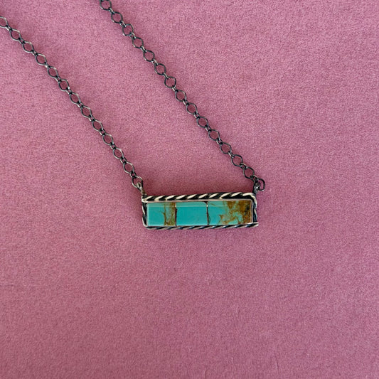 Bar Necklace #8 Turquoise
