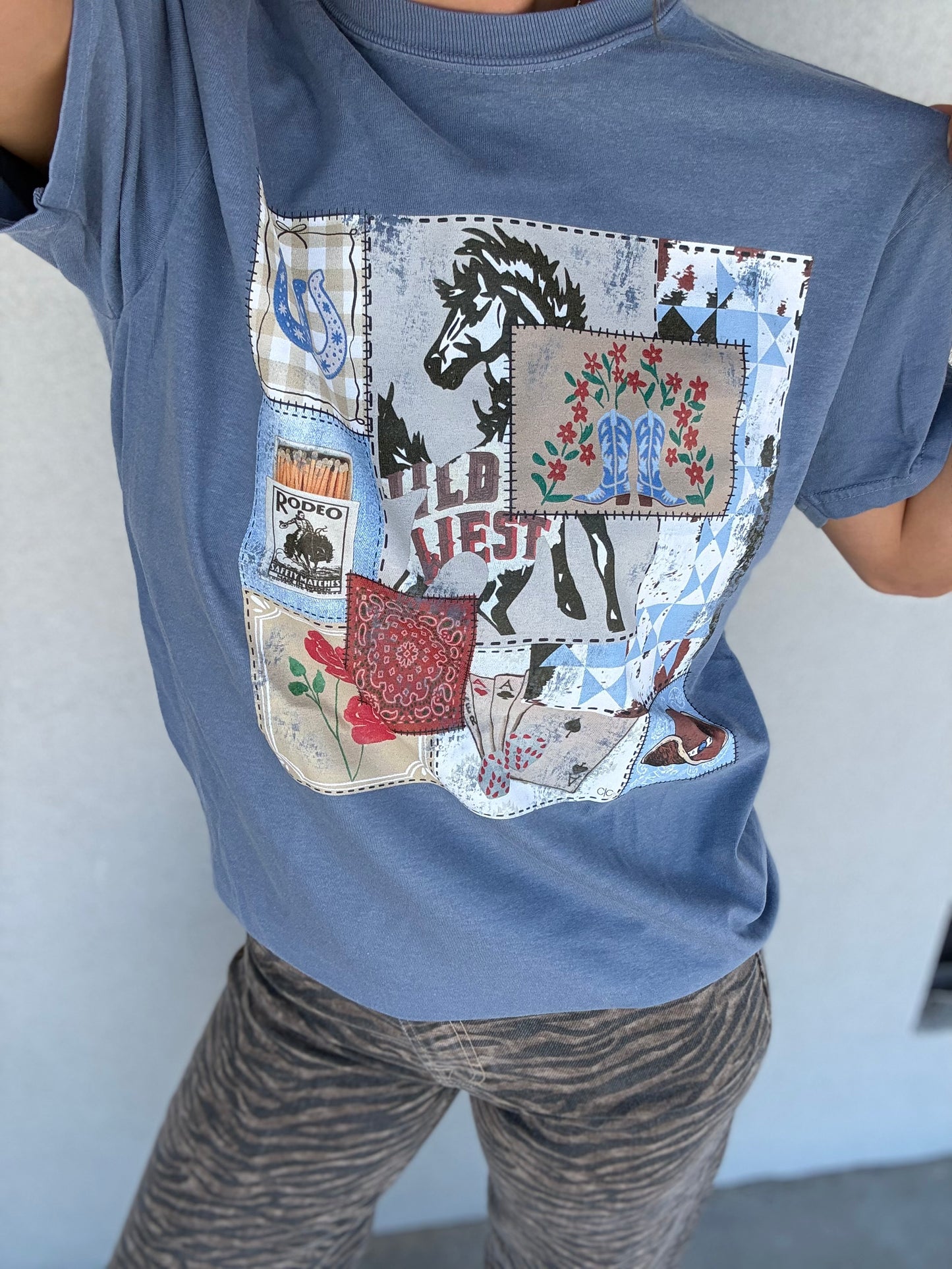 Wild West Patchwork Tee