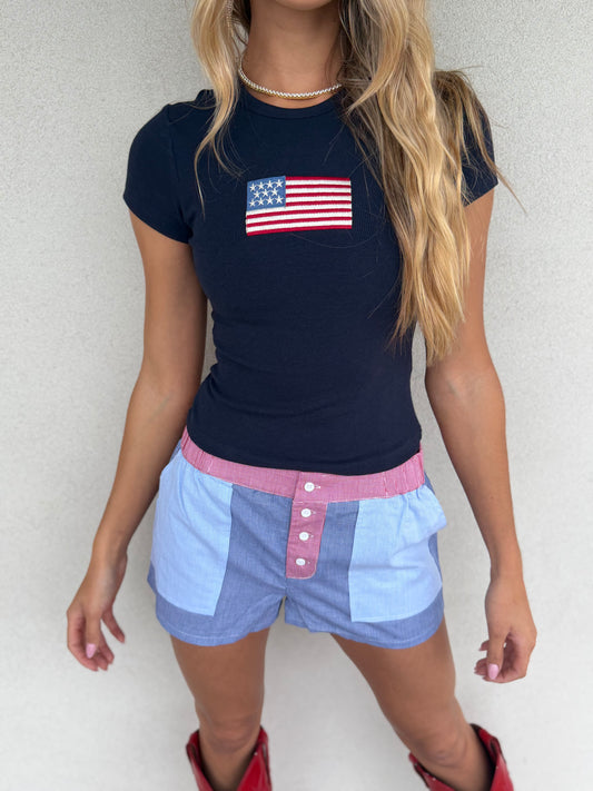 American Flag Baby Tee