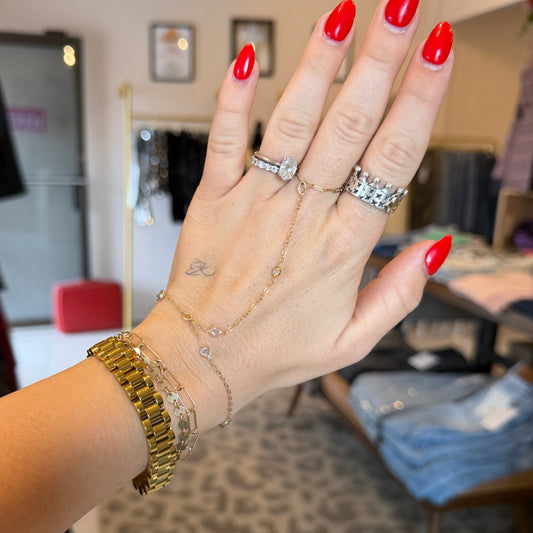 Thin Gold Watchband Bracelet