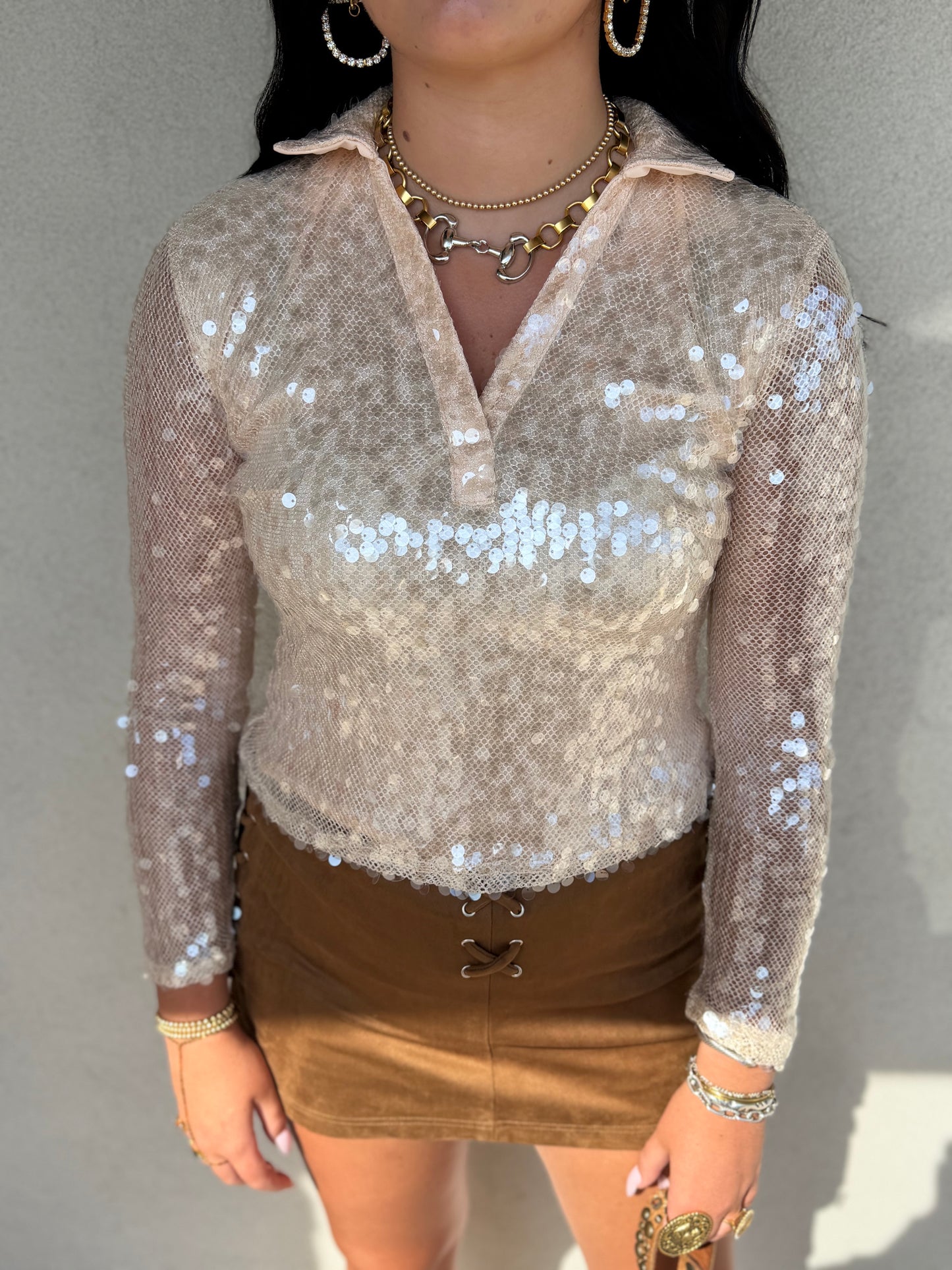 The Cher Sequin Top