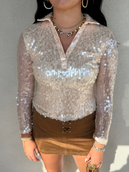 The Cher Sequin Top