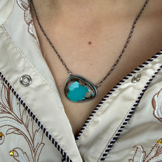 Royston Turquoise Nugget Necklace