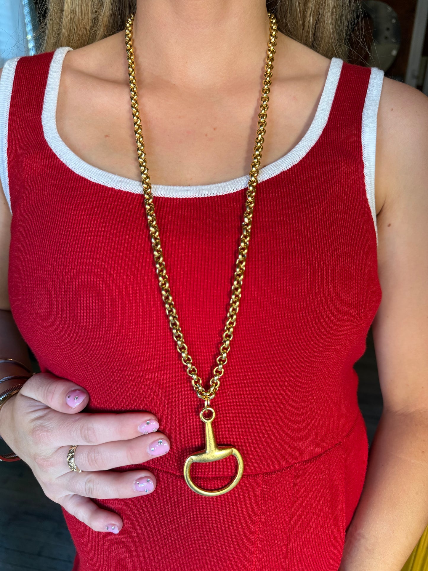 Half Snaffle Long Necklace