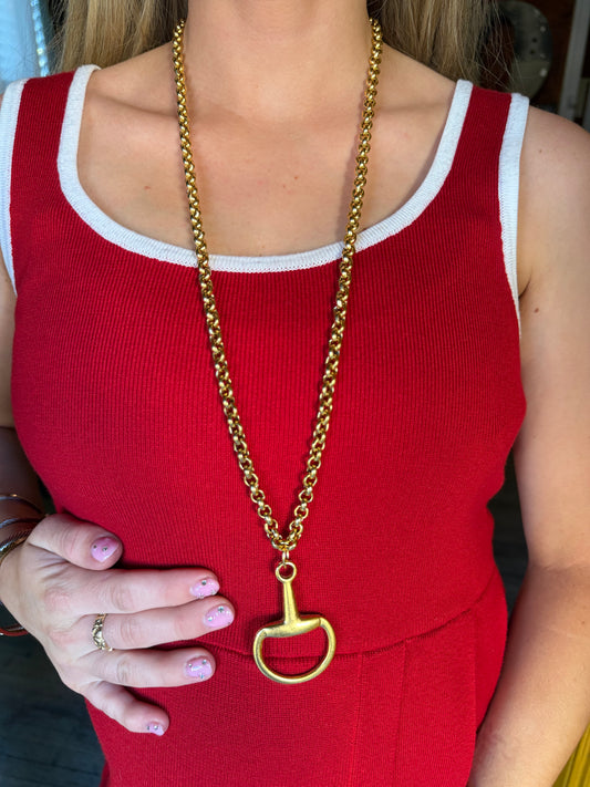 Half Snaffle Long Necklace