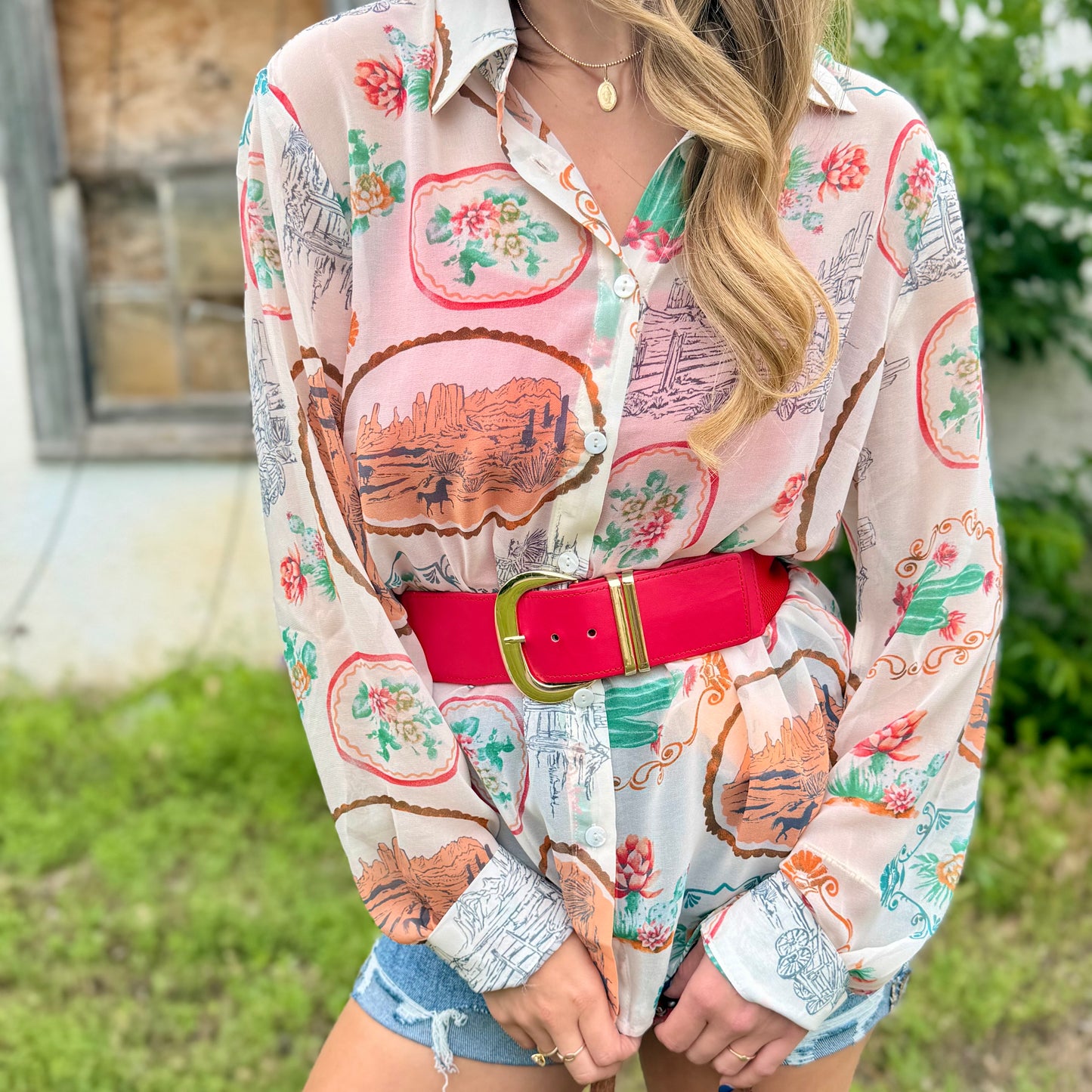 Blouse, The Wild West Chiffon Blouse