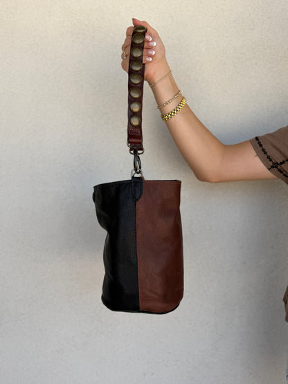 Two Bar West- Black and Brown Two Tone Large Bucket