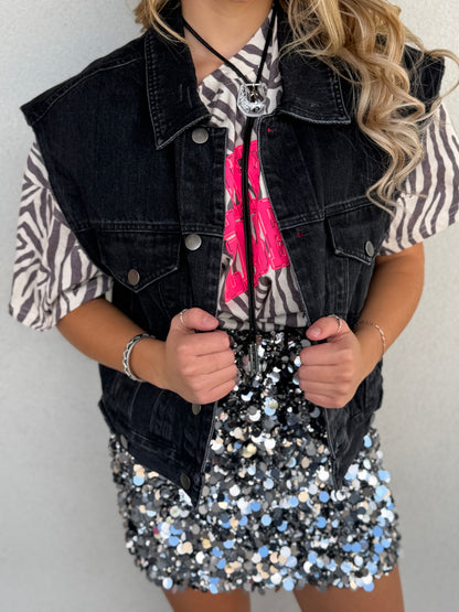 Jenna Black Denim Top