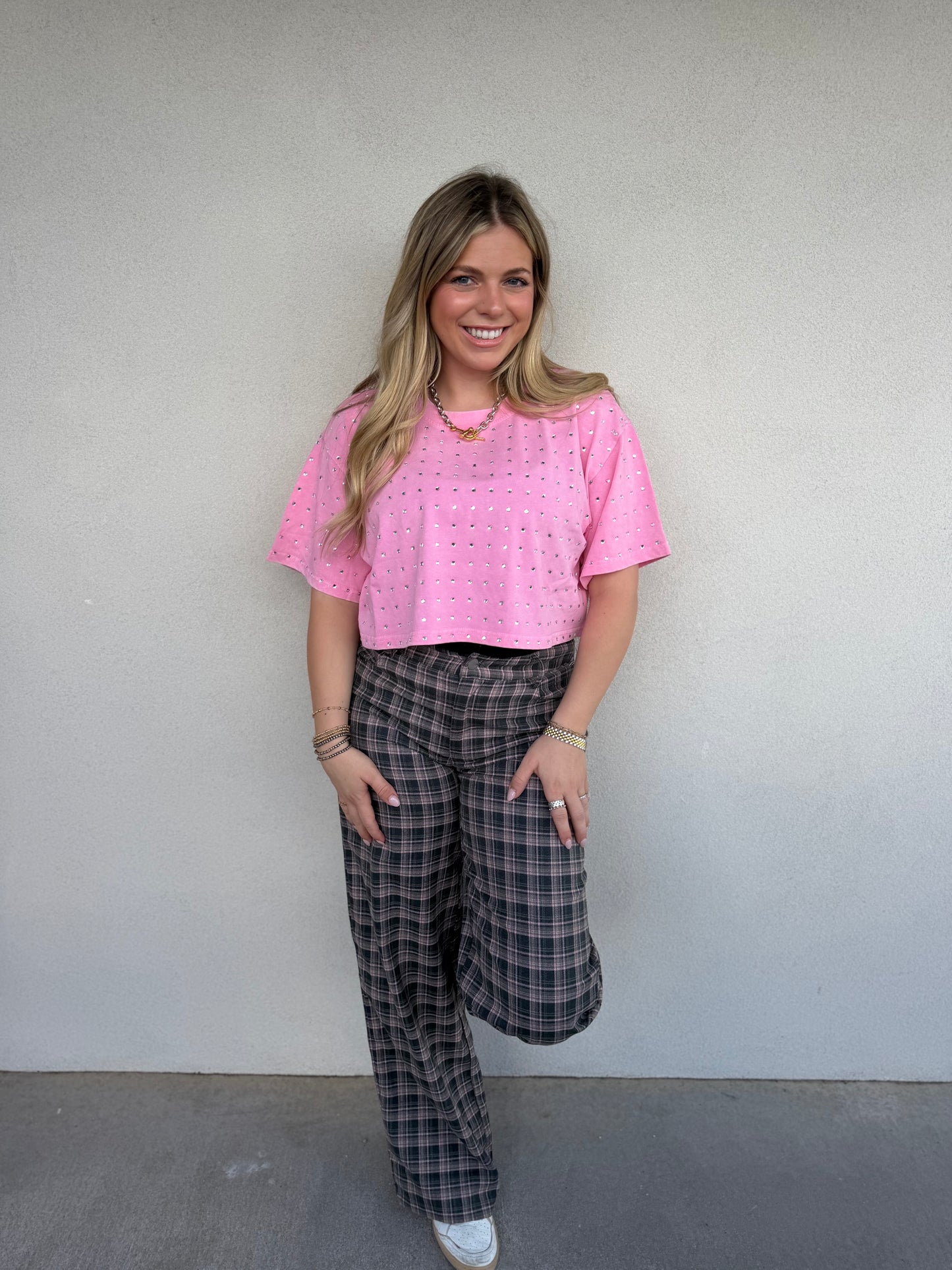 Rhinestone Crop Tee
