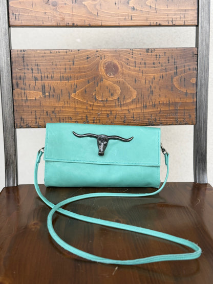 Two Bar West, Smooth Leather Longhorn clutch