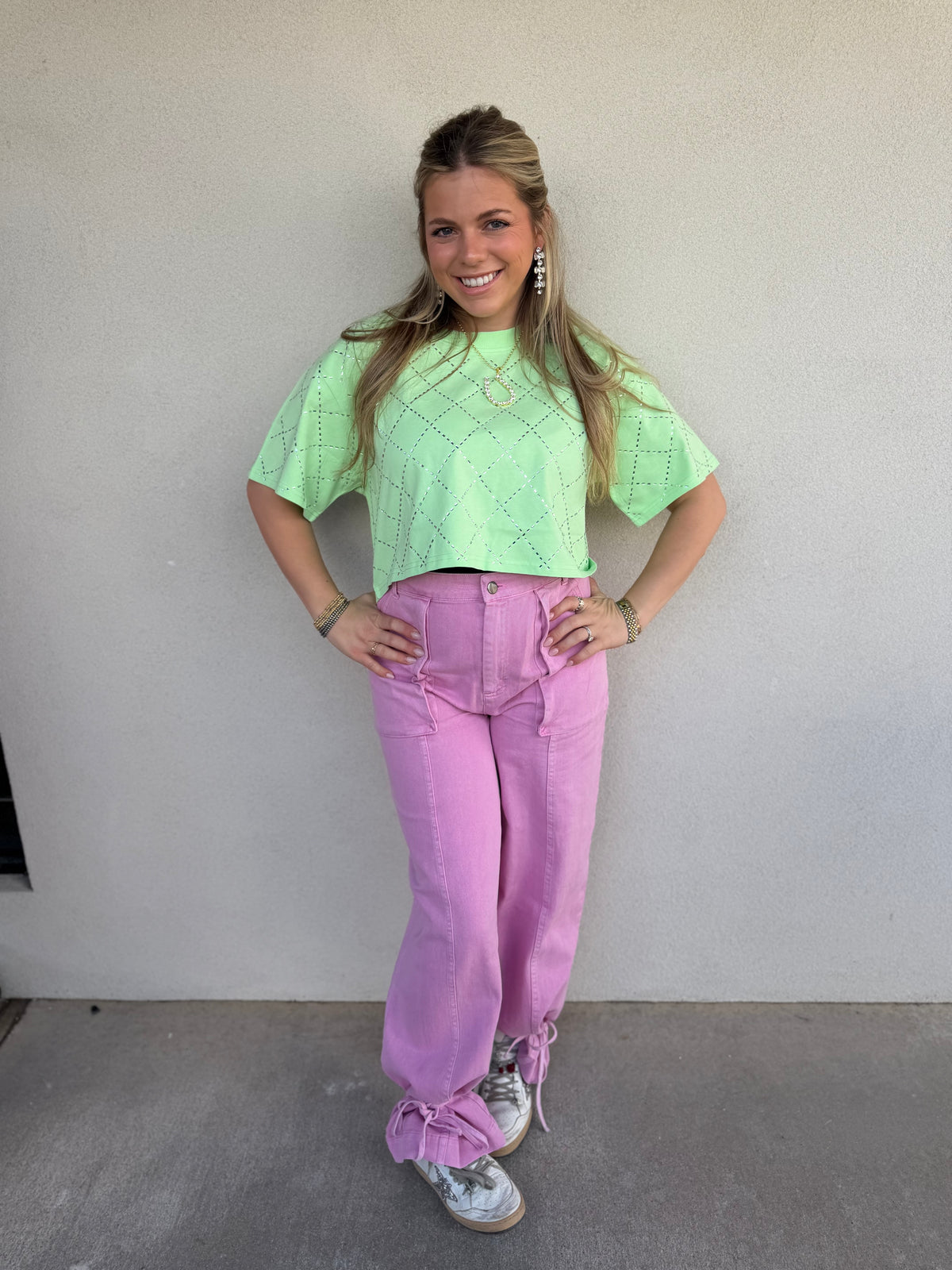 Rhinestone Crop Tee