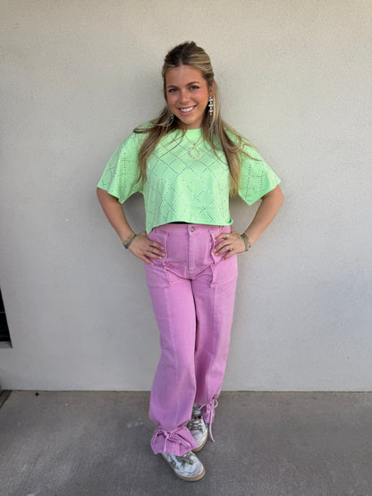 Rhinestone Crop Tee